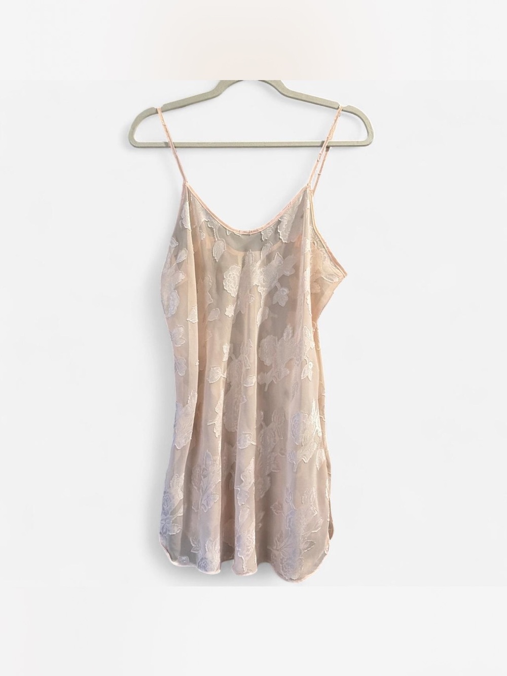 California Dynasty Sheer Pink Floral Mini Dress Vintage Medium
